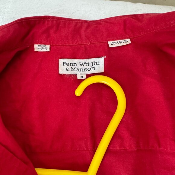 Vintage Women's Fenn Wright & Manson Red Button-Down Shirt - Picture 3 of 10